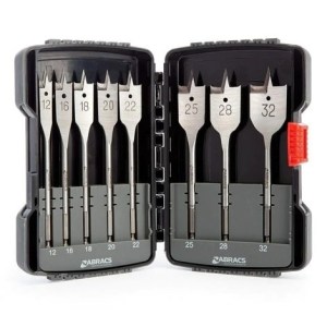 Abracs 8pc Flat Wood Bit Set