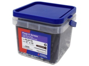 Brown Wall Plugs & Screw Kit - 500 Piece