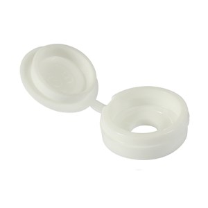 Hinged Screw Caps - White