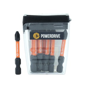 RCS PowerDrive PZ2 50mm Impact Driver Bits - 10pc Tub