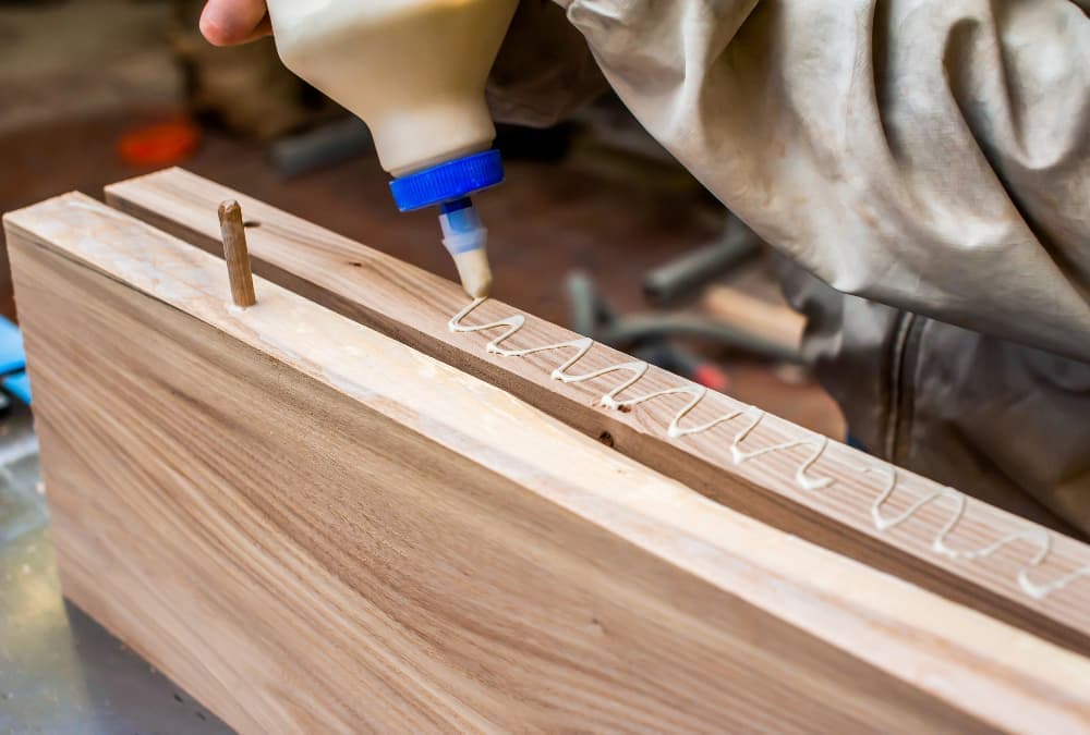 woodwork being glued