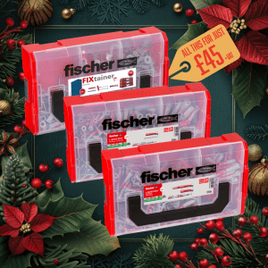 fischer DuoLine Fixtainer Bundle - 3 Wall Plug & Cavity Fixing Kits