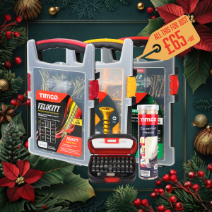 TIMCO Indoor Woodscrew Bundle with FREE Driver Bit Set & Carpenters Pencils