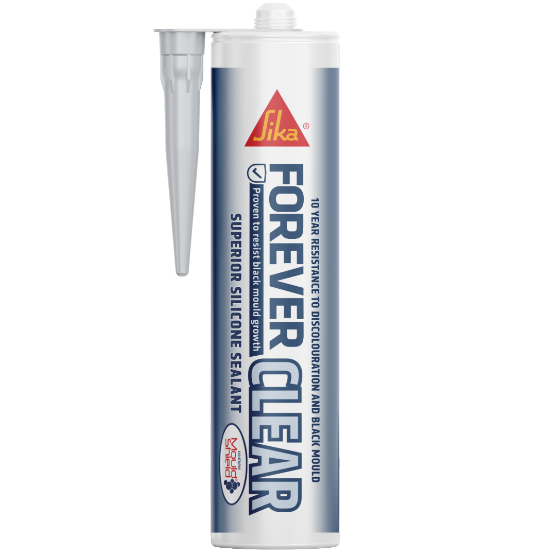 Sika Forever Clear Silicone Sealant With Mould Shield – 295ml