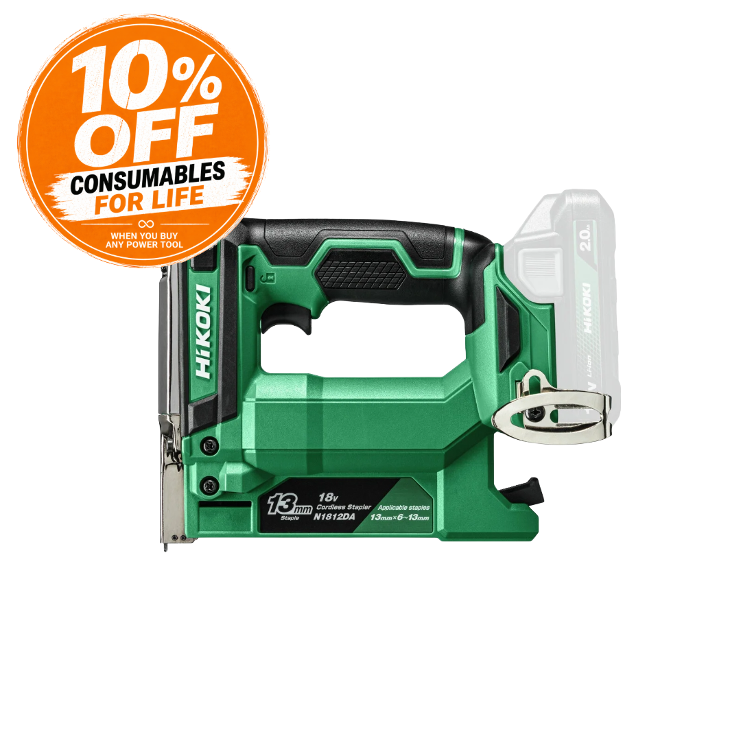 HiKOKI 18V Cordless Fine Wire Stapler, 13mm x 6-13mm – N1812DAW4Z – Body Only