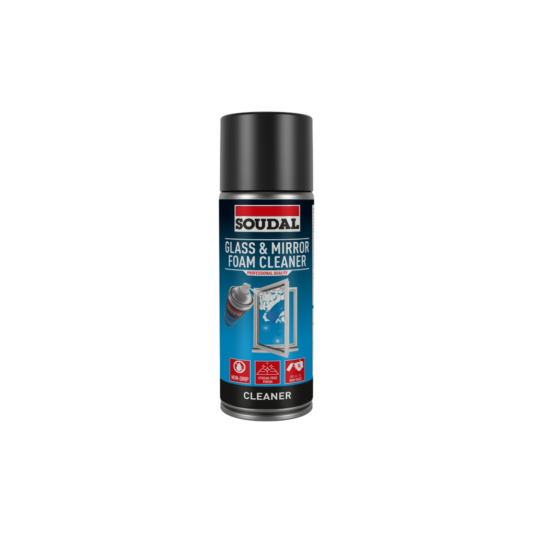 Soudal Glass & Mirror Foam Spray Cleaner – 400ml